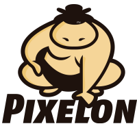 PixelOn logo, PixelOn contact details