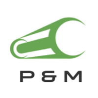 P & M logo, P & M contact details