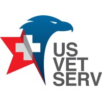 USVetServ logo, USVetServ contact details