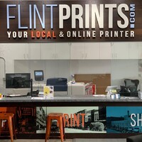 FlintPrints.com logo, FlintPrints.com contact details