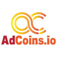 AdCoins.io logo, AdCoins.io contact details