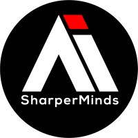 SharperMinds.ai logo, SharperMinds.ai contact details