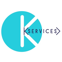 K Services logo, K Services contact details