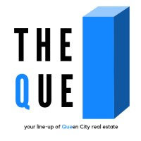 The Que logo, The Que contact details