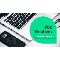 S.O.C Solutions logo, S.O.C Solutions contact details