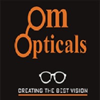 Om Opticals logo, Om Opticals contact details