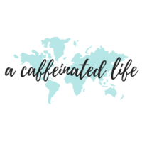 A Caffeinated Life logo, A Caffeinated Life contact details