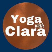 Yoga with Clara logo, Yoga with Clara contact details