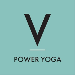 V Power Yoga logo, V Power Yoga contact details