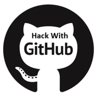 Hack with GitHub logo, Hack with GitHub contact details