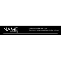 NAME logo, NAME contact details