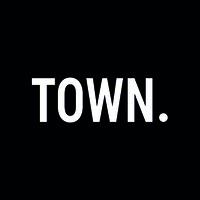 TOWN. logo, TOWN. contact details