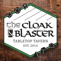 The Cloak & Blaster logo, The Cloak & Blaster contact details