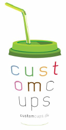 Custom Cups logo, Custom Cups contact details