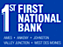 First Bank logo, First Bank contact details