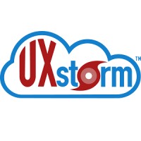 UXStorm logo, UXStorm contact details