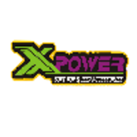 X-power logo, X-power contact details