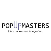 PopUp Masters logo, PopUp Masters contact details