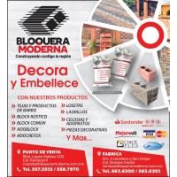 BLOQUERA MODERNA logo, BLOQUERA MODERNA contact details