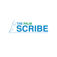 The Palm Scribe logo, The Palm Scribe contact details