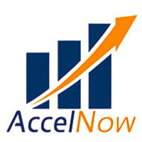 AccelNow logo, AccelNow contact details