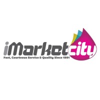 i-Market logo, i-Market contact details