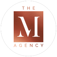 The M Agency logo, The M Agency contact details