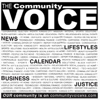 The Community Voice logo, The Community Voice contact details