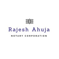 Rajesh Ahuja Notary Corporation logo, Rajesh Ahuja Notary Corporation contact details