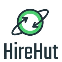 HireHut logo, HireHut contact details