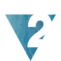 V2 logo, V2 contact details