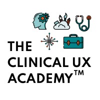 The Clinical UX Academy™ logo, The Clinical UX Academy™ contact details