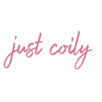 just coily logo, just coily contact details