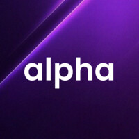 alpha logo, alpha contact details