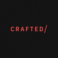 CRAFTED/ logo, CRAFTED/ contact details