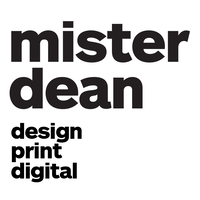 Mister Dean | design | print | digital logo, Mister Dean | design | print | digital contact details