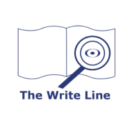 The Write Line logo, The Write Line contact details