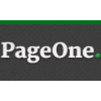 PageOne. logo, PageOne. contact details