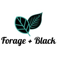 Forage + Black logo, Forage + Black contact details