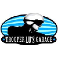 'Trooper Lu''s Garage' logo, 'Trooper Lu''s Garage' contact details