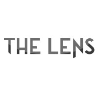 The Lens logo, The Lens contact details