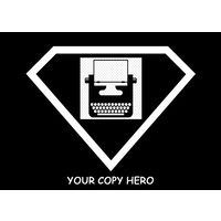 Your Copy Hero logo, Your Copy Hero contact details