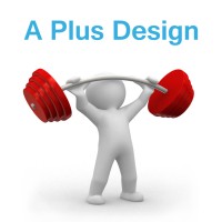 A Plus Design logo, A Plus Design contact details