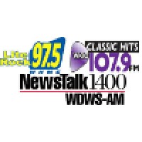 Newstalk 1400-WDWS AM, Lite Rock 97.5-WHMS FM, Classic Hits 107.9-WKIO FM logo, Newstalk 1400-WDWS AM, Lite Rock 97.5-WHMS FM, Classic Hits 107.9-WKIO FM contact details