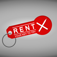 RentX.in logo, RentX.in contact details