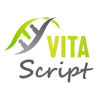 VitaScript logo, VitaScript contact details