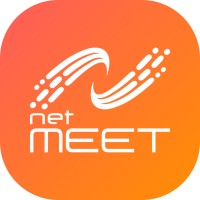 netMEET logo, netMEET contact details