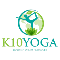 K10Yoga logo, K10Yoga contact details