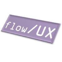 flow/UX AS logo, flow/UX AS contact details