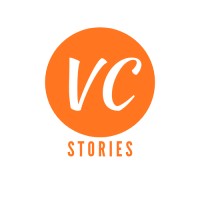 The VC Stories logo, The VC Stories contact details